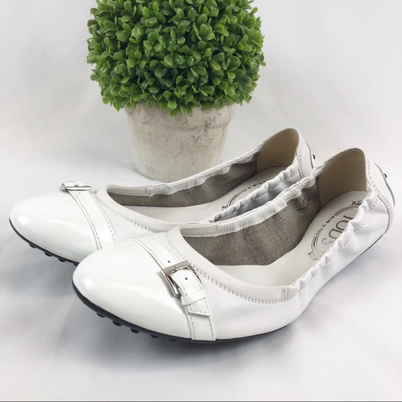 Tod's Shoes - Tod’s leather slip-on ballet flats buckle detail